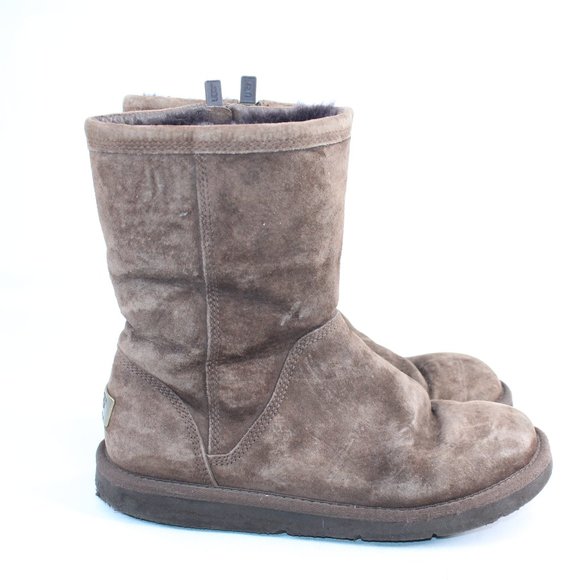 UGG Australia  Side Zip Med Brown Half Calf Boots #136 - Picture 4 of 10